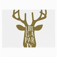 Life Is A Party Buck Deer Large Glasses Cloth (2-side)