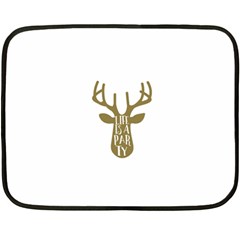 Life Is A Party Buck Deer Double Sided Fleece Blanket (mini) 