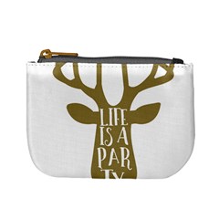 Life Is A Party Buck Deer Mini Coin Purses