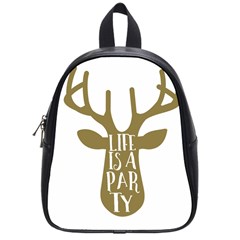 Life Is A Party Buck Deer School Bags (small) 