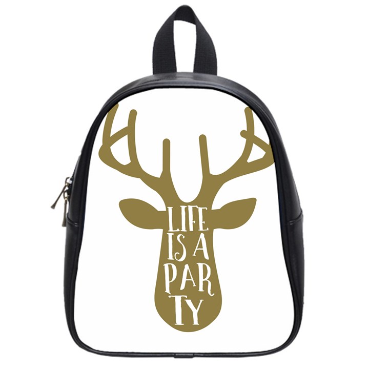 Life Is A Party Buck Deer School Bags (Small) 