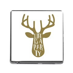 Life Is A Party Buck Deer Memory Card Reader (square)