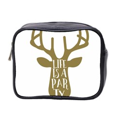 Life Is A Party Buck Deer Mini Toiletries Bag 2-side