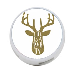 Life Is A Party Buck Deer 4-port Usb Hub (one Side)