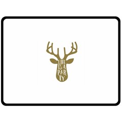 Life Is A Party Buck Deer Fleece Blanket (large) 