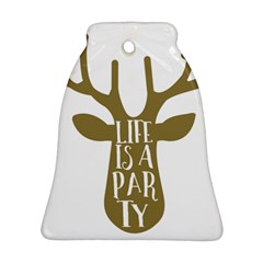 Life Is A Party Buck Deer Bell Ornament (2 Sides) by CraftyLittleNodes