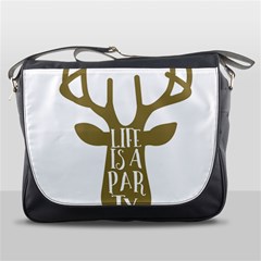 Life Is A Party Buck Deer Messenger Bags