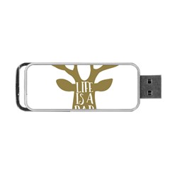 Life Is A Party Buck Deer Portable Usb Flash (one Side)