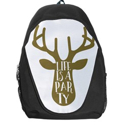 Life Is A Party Buck Deer Backpack Bag