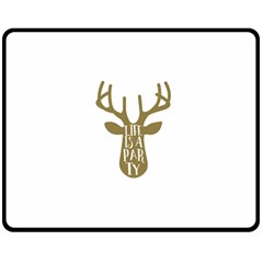 Life Is A Party Buck Deer Double Sided Fleece Blanket (medium) 