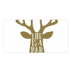 Life Is A Party Buck Deer Satin Shawl