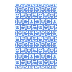 Blue And White Owl Pattern Shower Curtain 48  X 72  (small) 