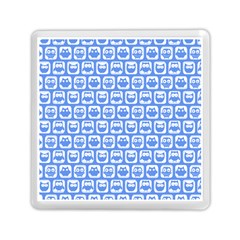 Blue And White Owl Pattern Memory Card Reader (square)  by GardenOfOphir