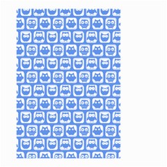 Blue And White Owl Pattern Small Garden Flag (two Sides)