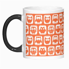 Coral And White Owl Pattern Morph Mugs by GardenOfOphir