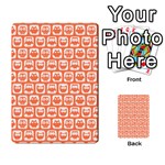 Coral And White Owl Pattern Multi-purpose Cards (Rectangle)  Back 1