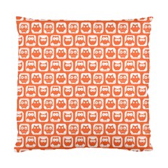 Coral And White Owl Pattern Standard Cushion Cases (two Sides) 