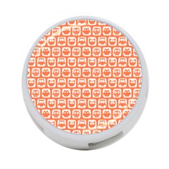 Coral And White Owl Pattern 4-port Usb Hub (one Side) by GardenOfOphir