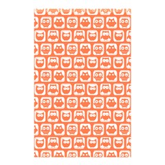 Coral And White Owl Pattern Shower Curtain 48  X 72  (small) 