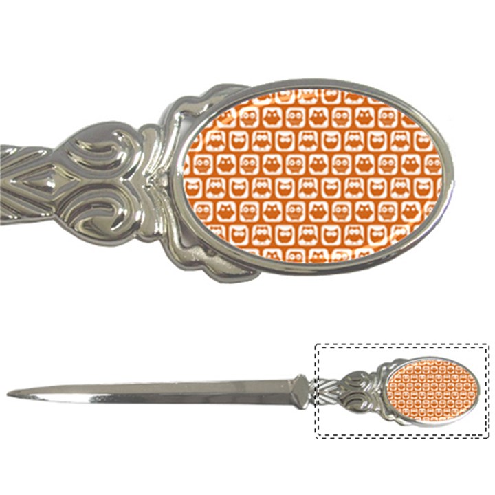 Orange And White Owl Pattern Letter Openers