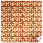 Orange And White Owl Pattern Canvas 20  x 20   19 x19.27  Canvas - 1