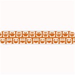 Orange And White Owl Pattern Small Bar Mats 24 x4  Bar Mat