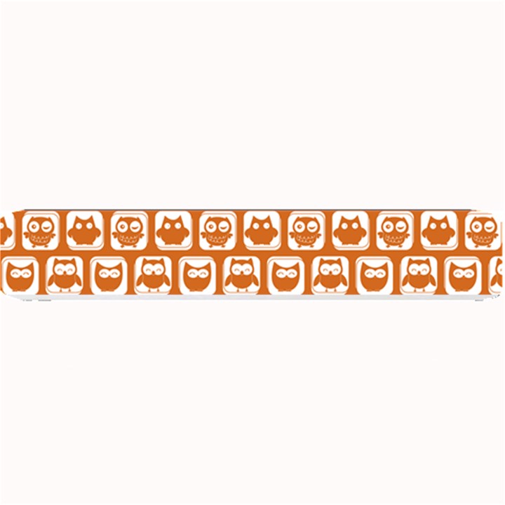 Orange And White Owl Pattern Small Bar Mats