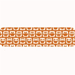 Orange And White Owl Pattern Large Bar Mats by GardenOfOphir