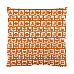 Orange And White Owl Pattern Standard Cushion Case (one Side) 