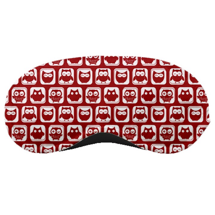 Red And White Owl Pattern Sleeping Masks