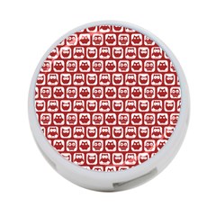 Red And White Owl Pattern 4-port Usb Hub (one Side) by GardenOfOphir