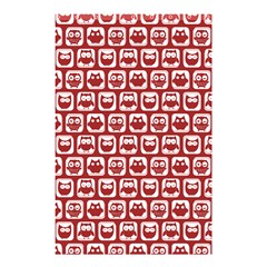 Red And White Owl Pattern Shower Curtain 48  X 72  (small)  by GardenOfOphir