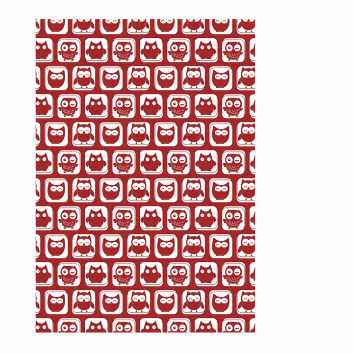 Red And White Owl Pattern Large Garden Flag (Two Sides)