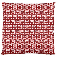 Red And White Owl Pattern Standard Flano Cushion Cases (one Side)  by GardenOfOphir