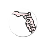 Florida Map Pride Chevron Magnet 3  (Round) Front