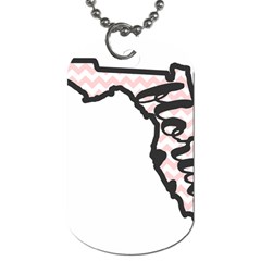 Florida Map Pride Chevron Dog Tag (Two Sides)