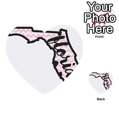 Florida Map Pride Chevron Multi-purpose Cards (heart) 