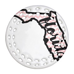 Florida Map Pride Chevron Round Filigree Ornament (2Side)