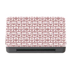 Light Pink And White Owl Pattern Memory Card Reader With Cf