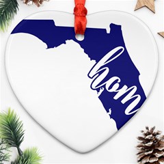 Florida Home  Ornament (heart) 