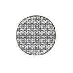 Gray And White Owl Pattern Hat Clip Ball Marker (10 pack) Front