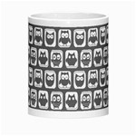 Gray And White Owl Pattern Morph Mugs Center