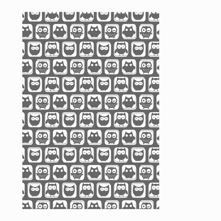 Gray And White Owl Pattern Small Garden Flag (Two Sides)