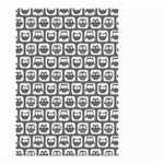 Gray And White Owl Pattern Small Garden Flag (Two Sides) Back