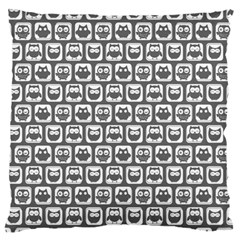 Gray And White Owl Pattern Standard Flano Cushion Cases (one Side) 