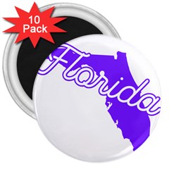 Florida Home State Pride 3  Magnets (10 Pack) 