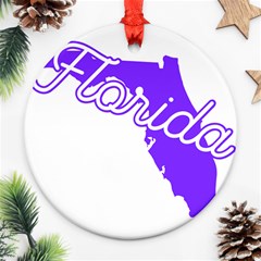 Florida Home State Pride Round Ornament (two Sides) 