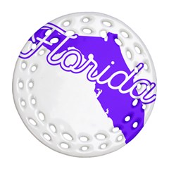 Florida Home State Pride Ornament (round Filigree) 