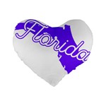 FLorida Home State Pride Standard 16  Premium Heart Shape Cushions Front