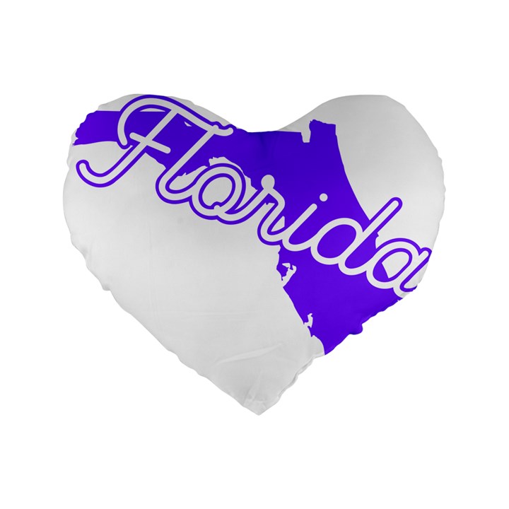 FLorida Home State Pride Standard 16  Premium Heart Shape Cushions